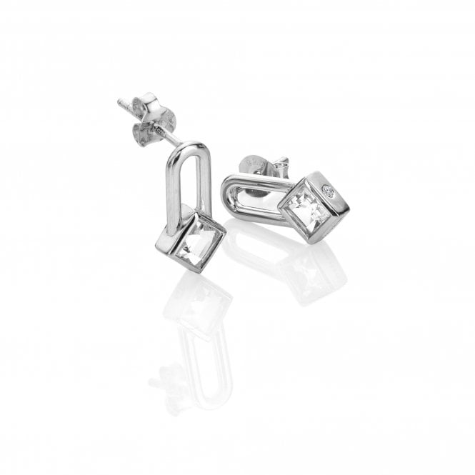 Solitaire Earrings - Square