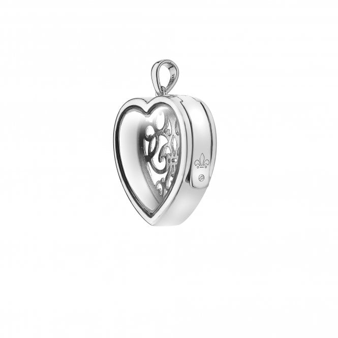 Sterling Silver Medium Filigree Heart Locket