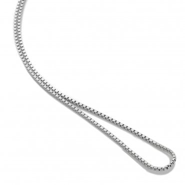 'Storyteller' 16"-18" Sterling Silver Box Chain