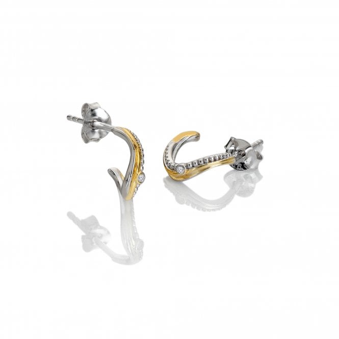 Teardrop Two Tone Earrings