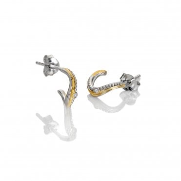 Teardrop Two Tone Earrings