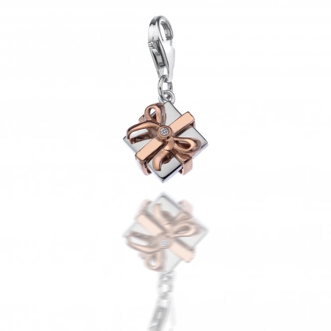 Thank You Gift Silver & Rose Gold Plated Charm