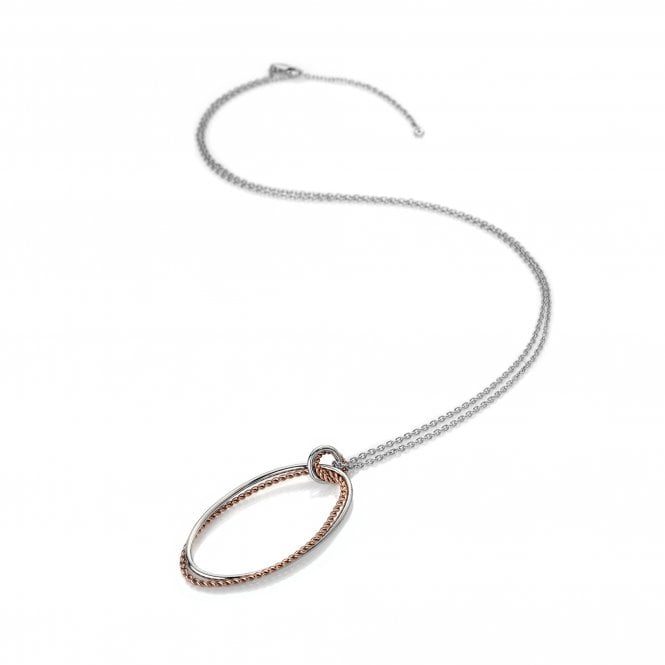 Unity Statement Oval Pendant - Rose Gold Plate Accents