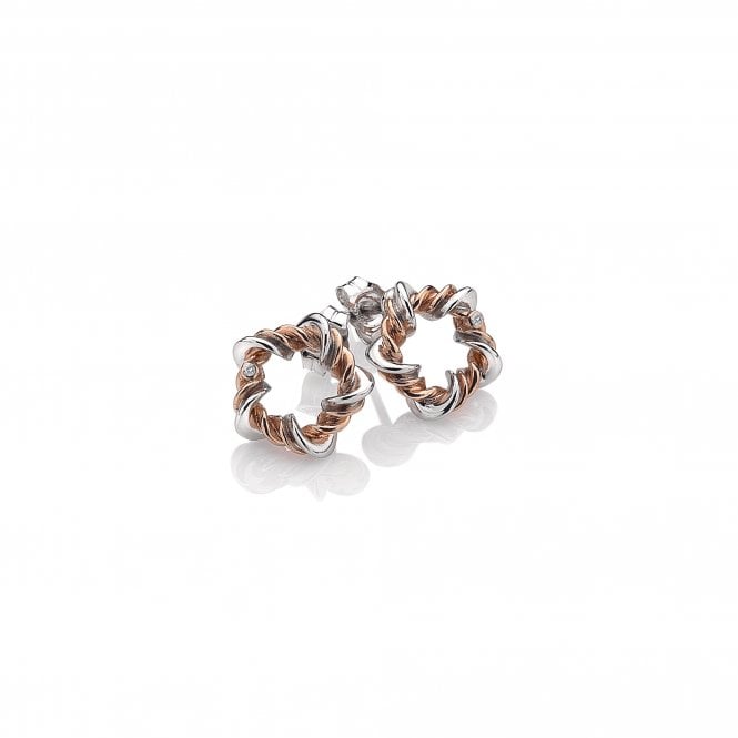 Vine Earrings - Rose Gold Plate Accents