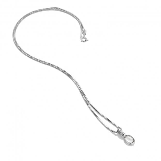 White Topaz Birthstone Pendant - April