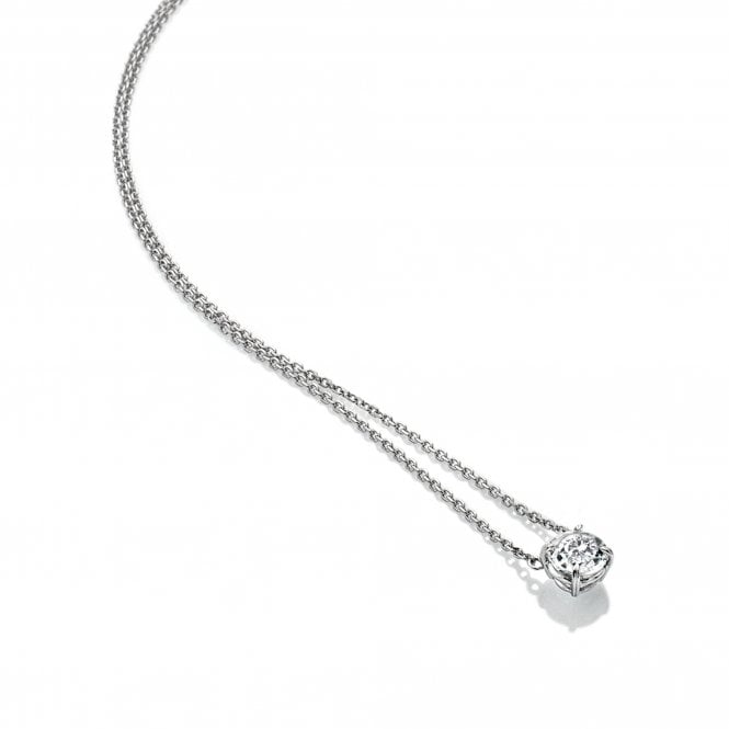 White Topaz Solitaire Necklace
