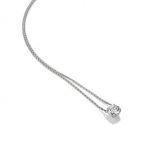 White Topaz Solitaire Necklace