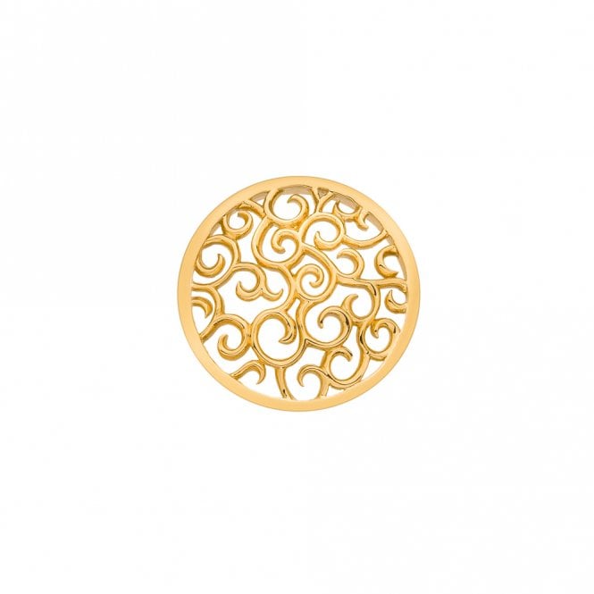 Winding Path Yellow Gold Plated Coin - 25mm