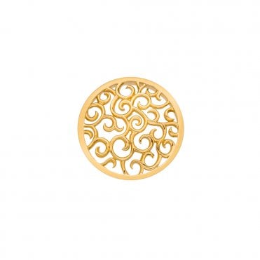 Winding Path Yellow Gold Plated Coin - 25mm