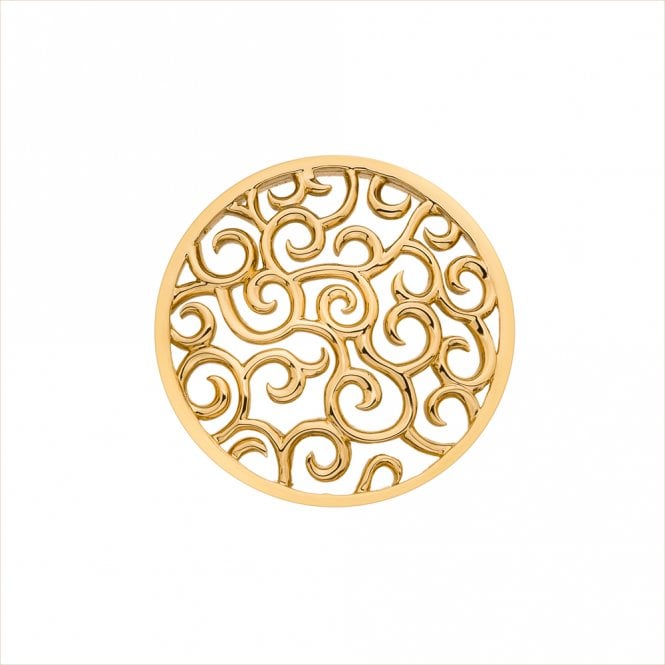 Winding Path Yellow Gold Plated Coin - 33mm