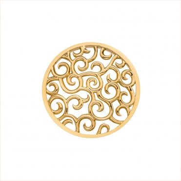 Winding Path Yellow Gold Plated Coin - 33mm