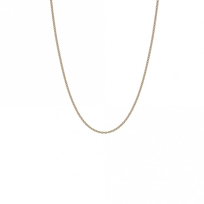 Yellow Gold Plate Sterling Silver Trace Chain 18 inch