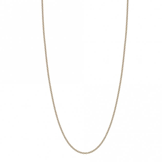 Yellow Gold Plate Sterling Silver Trace Chain 30 inch